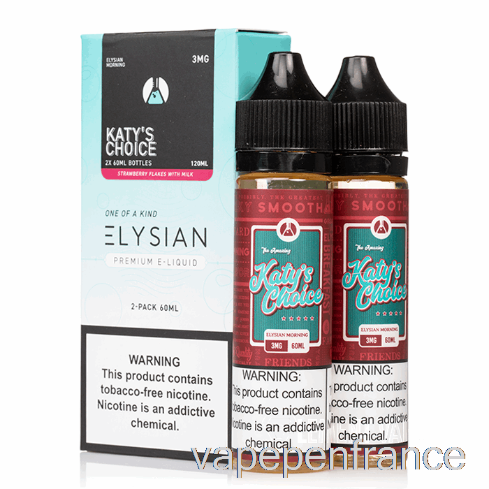 Katy's Choice - E-liquide Elysian Labs - Stylo Vape 120 Ml 6 Mg